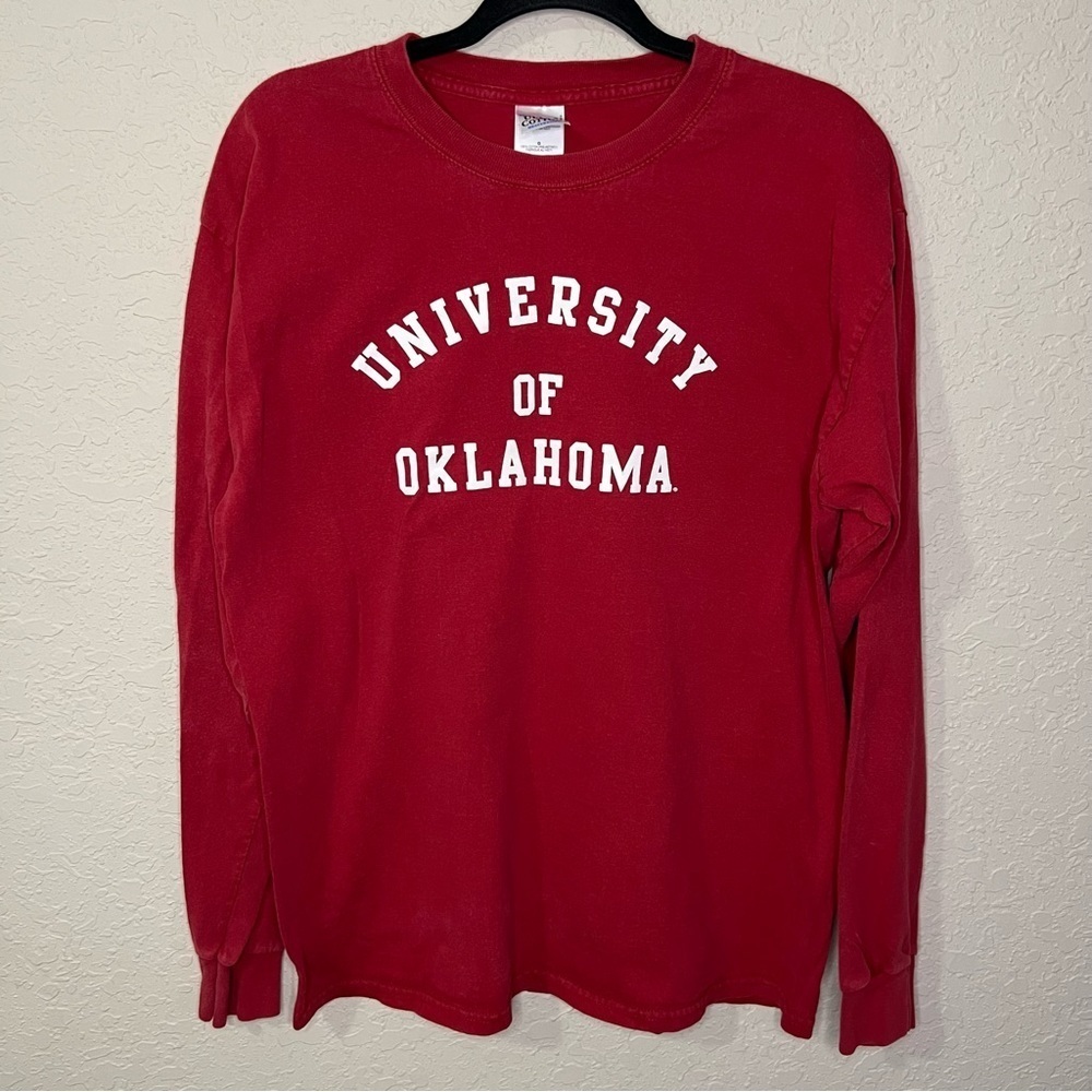 Gildan University Of Oklahoma Sooners Long Sleeve Shirt-Mens L
